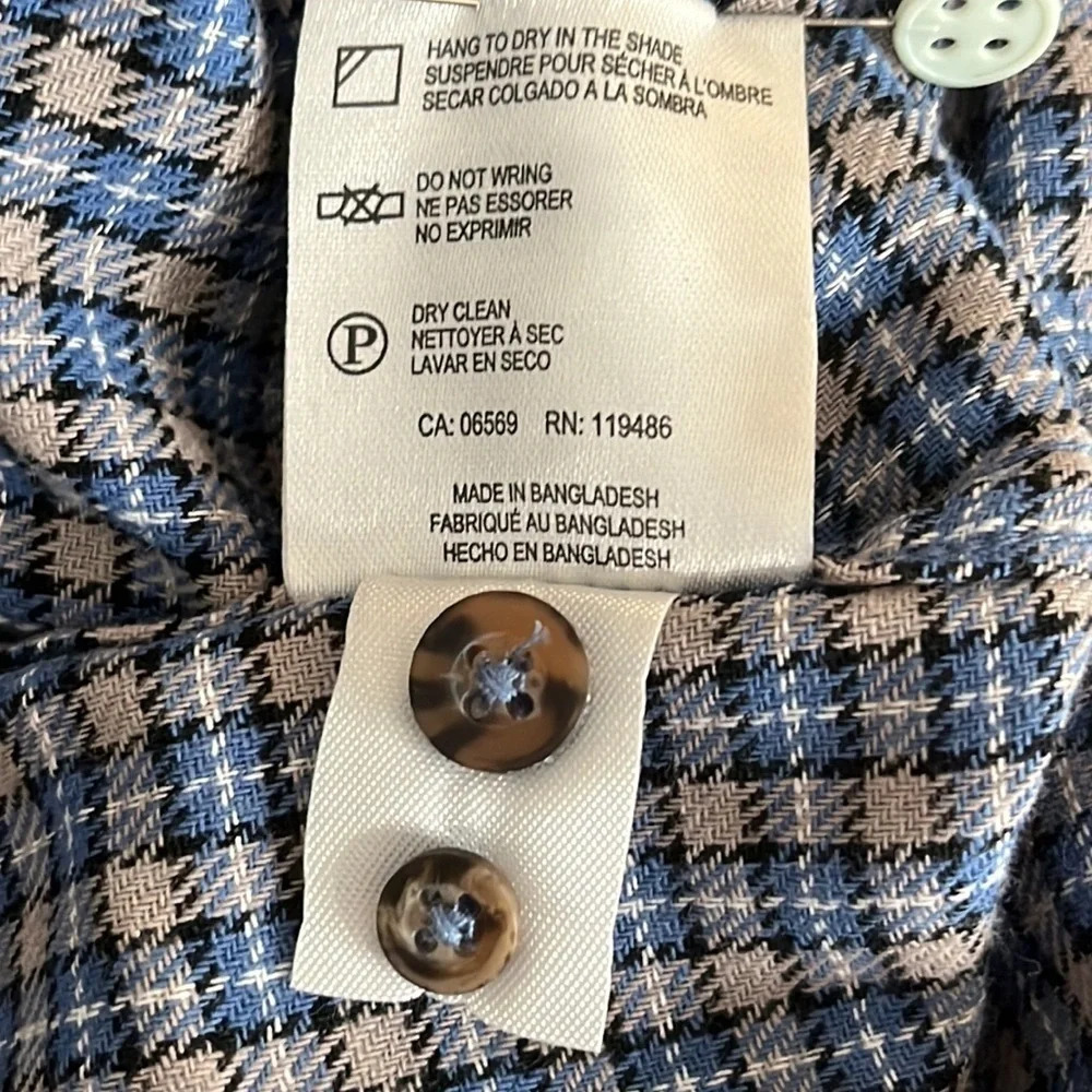 Report Collection Soft Touch Flannel Button Down … - image 7